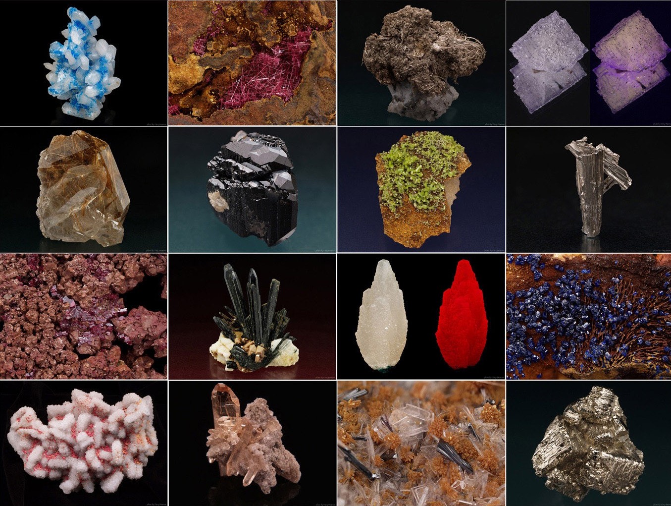 Различные породы камней