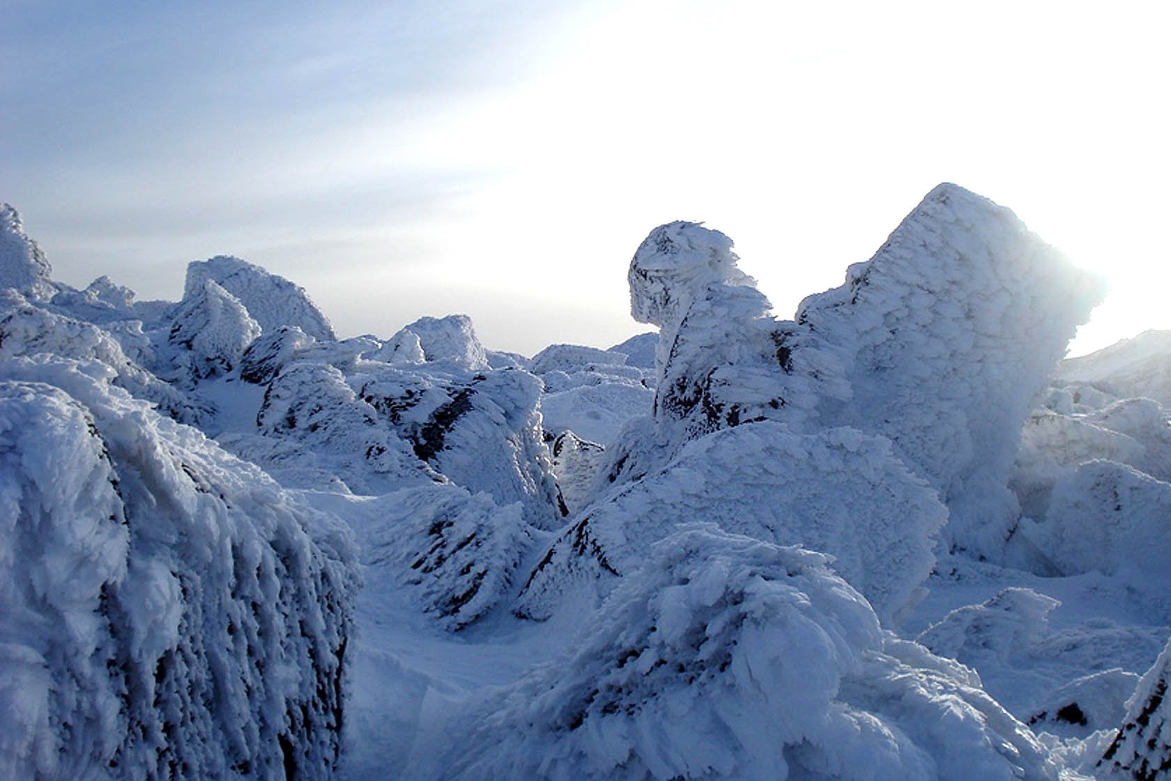 Вершина Серебрянский камень зимой