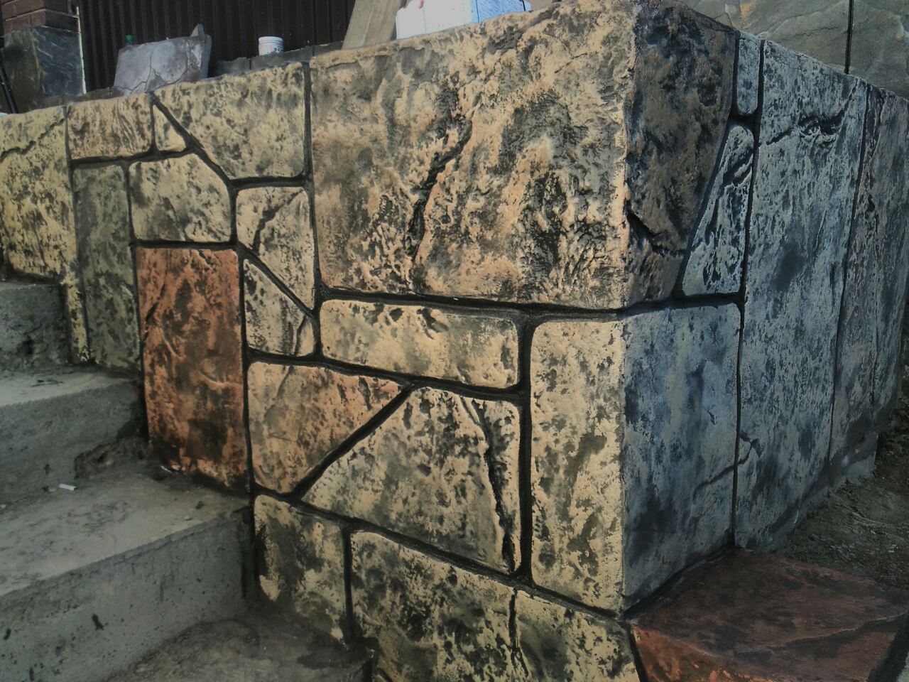 Имитация камня из бетона