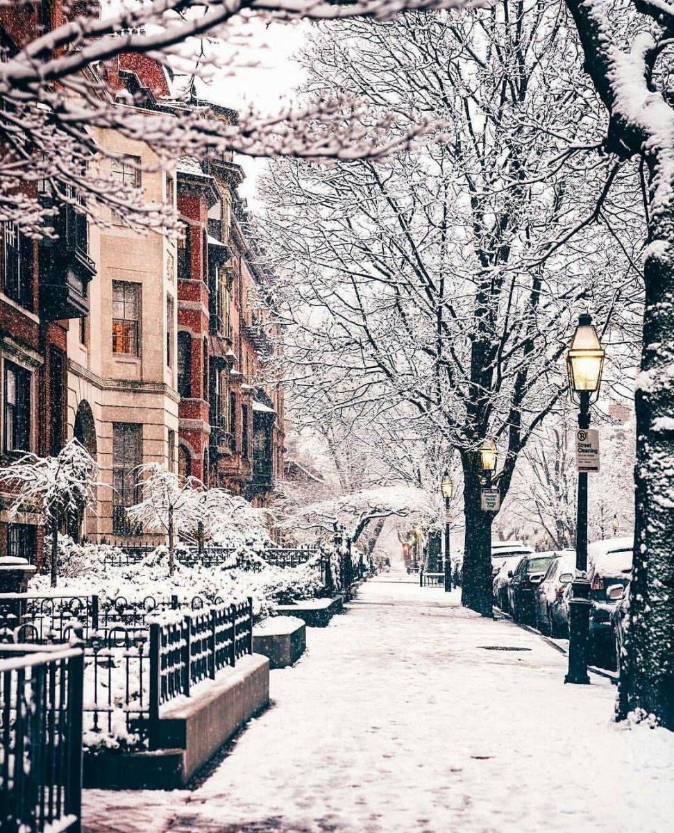 зима в городе фото красивые