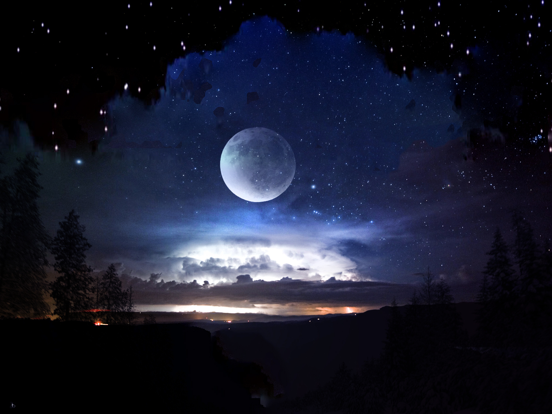 фото луны и звезд красивое
