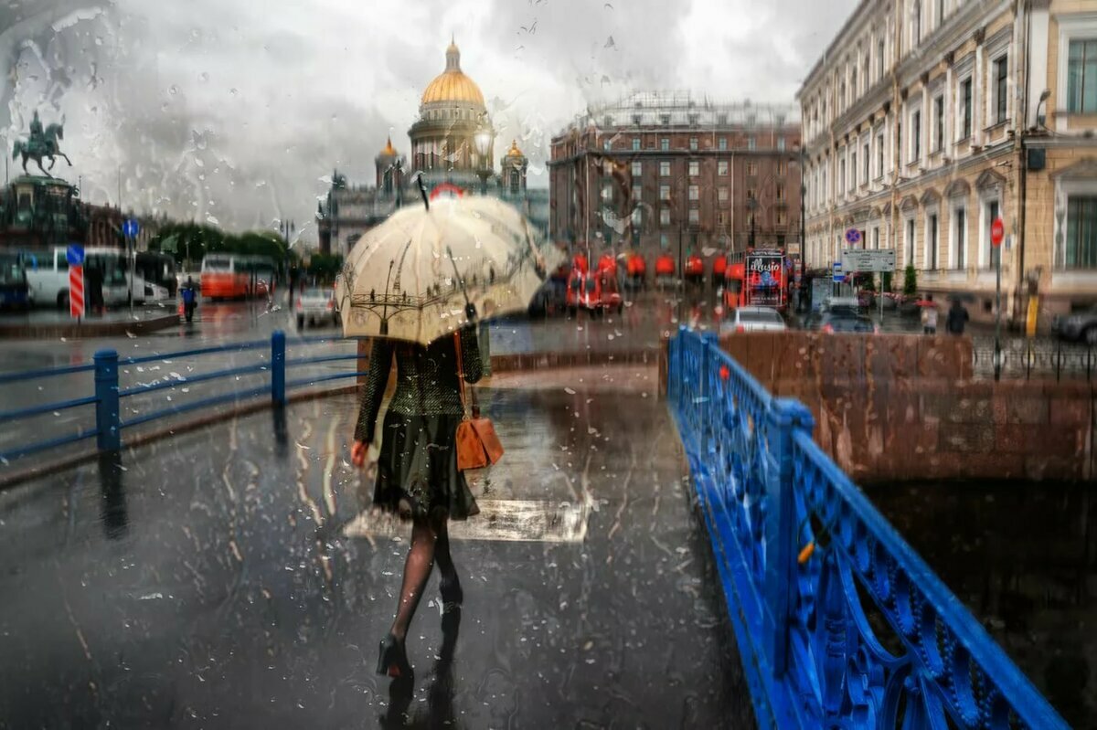 дождь в петербурге фото
