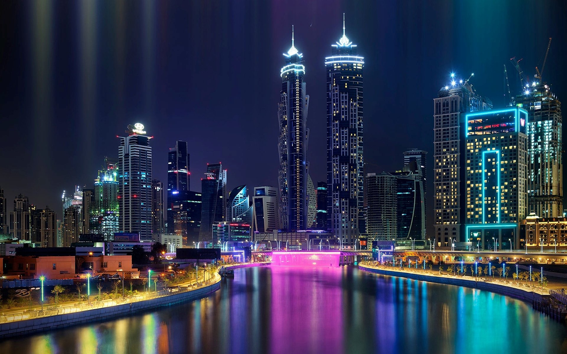 Ночной Дубай Обои 66 фото.