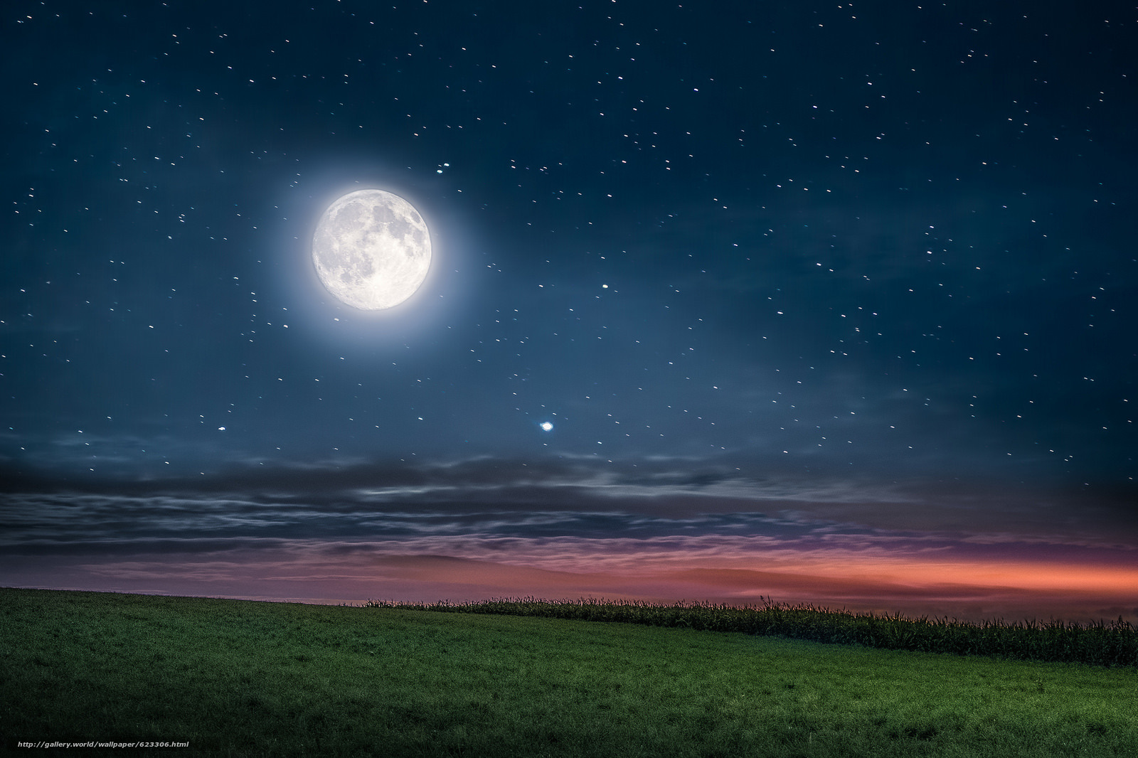 фото ночной луны и звезд