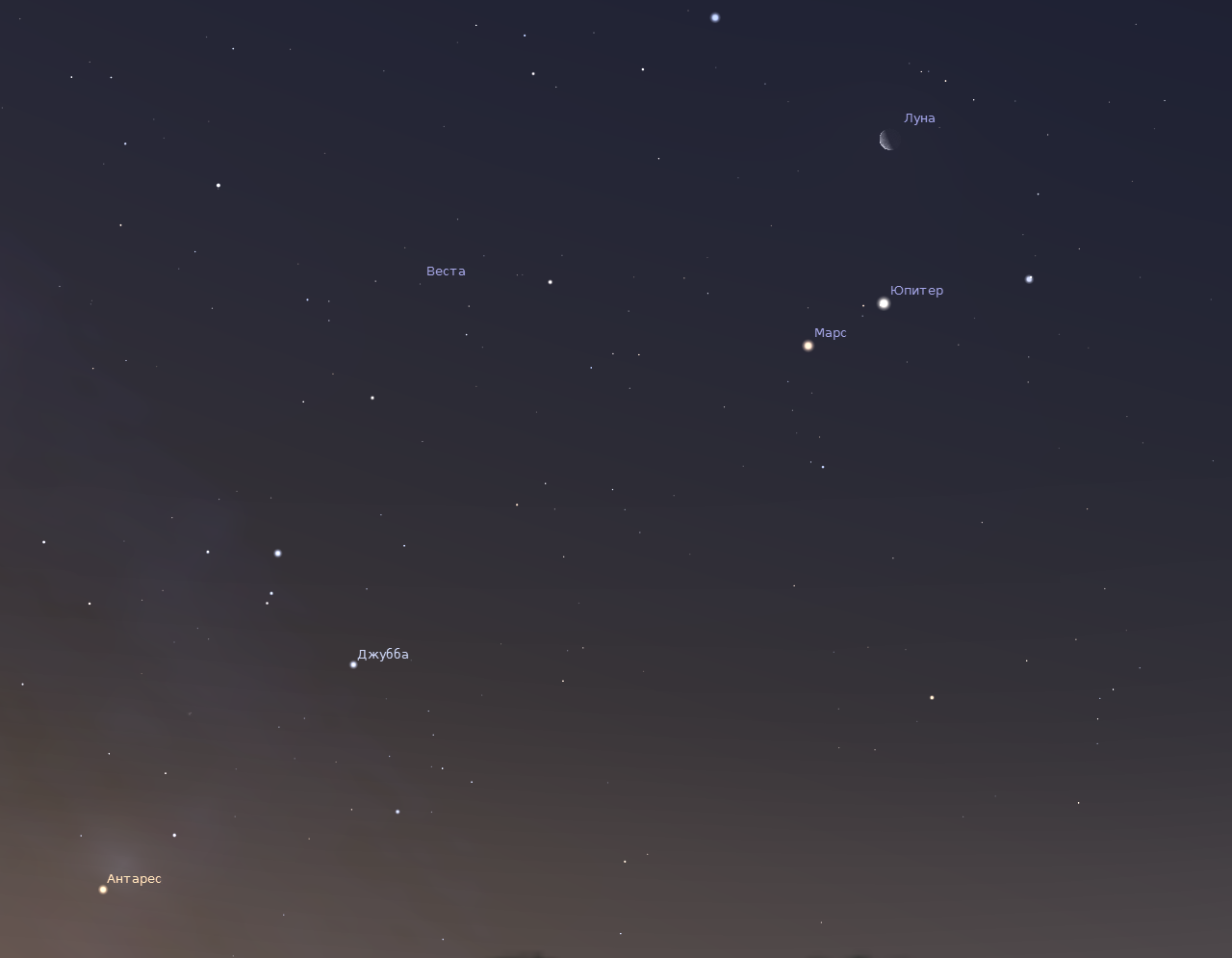 юпитер на небе фото