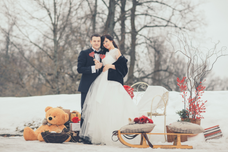 Зимняя Свадебная фотосессия
