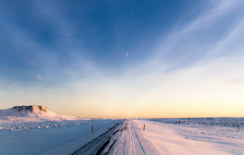 Дороги в Исландии зимой