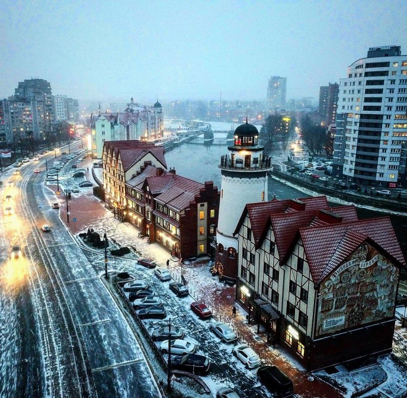 Зима в городе Калининграде