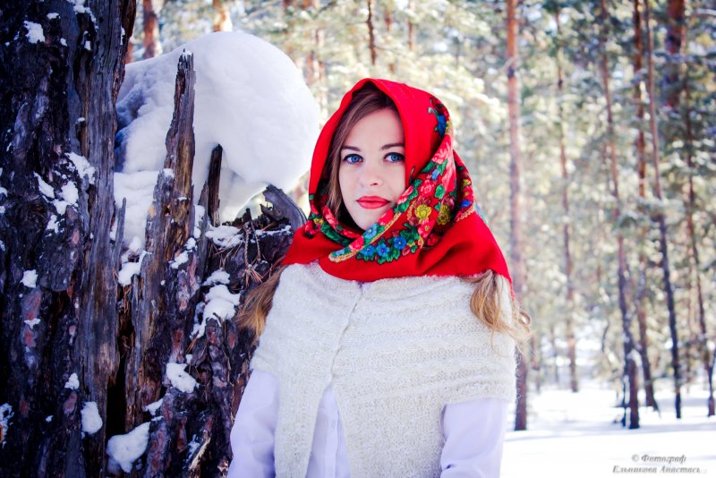 Зимняя фотосессия русские красавицы