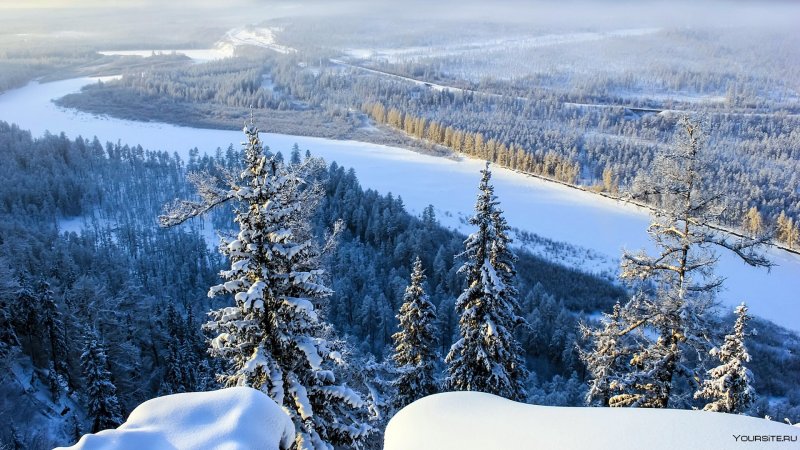 Сибирская Тайга Восточная Сибирь зима