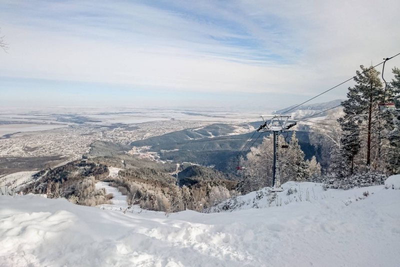 Белокуриха зимняя гора Церковка