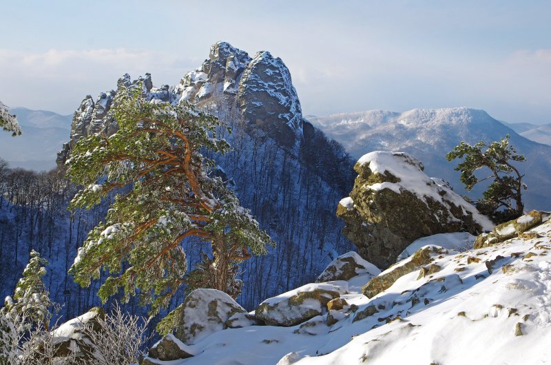 Гора индюк Туапсе зимой