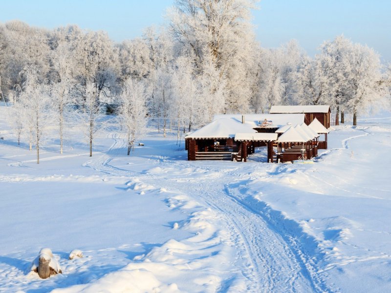 Карпатская деревня зимой