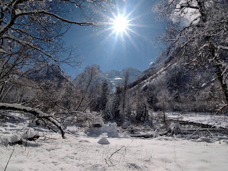 Псебай Краснодарский край зимой