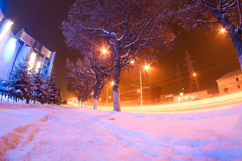 Ночной Кемерово декабрь