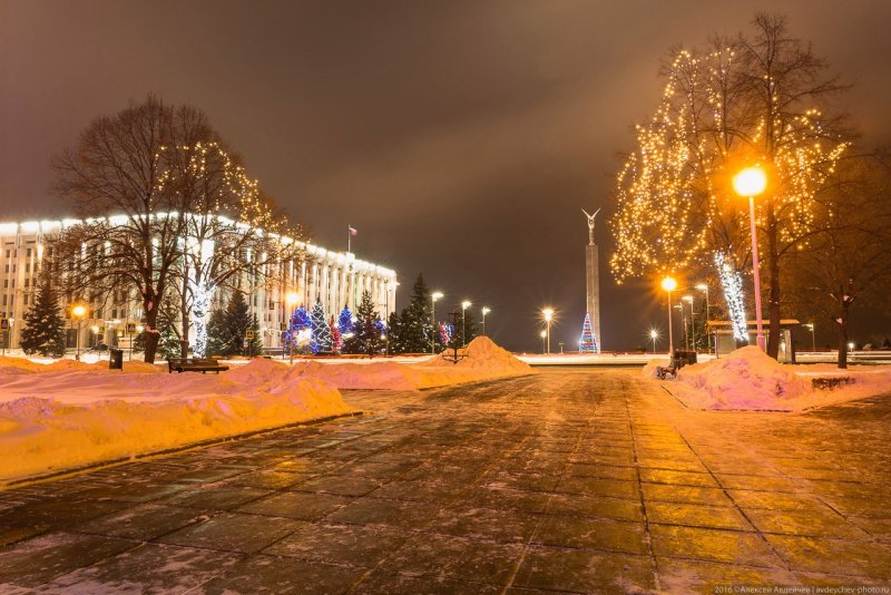 Самарская площадь Самара зимой
