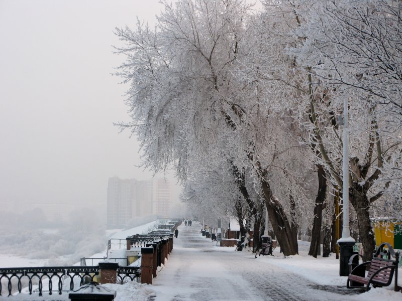 Зимняя набережная Кемерово