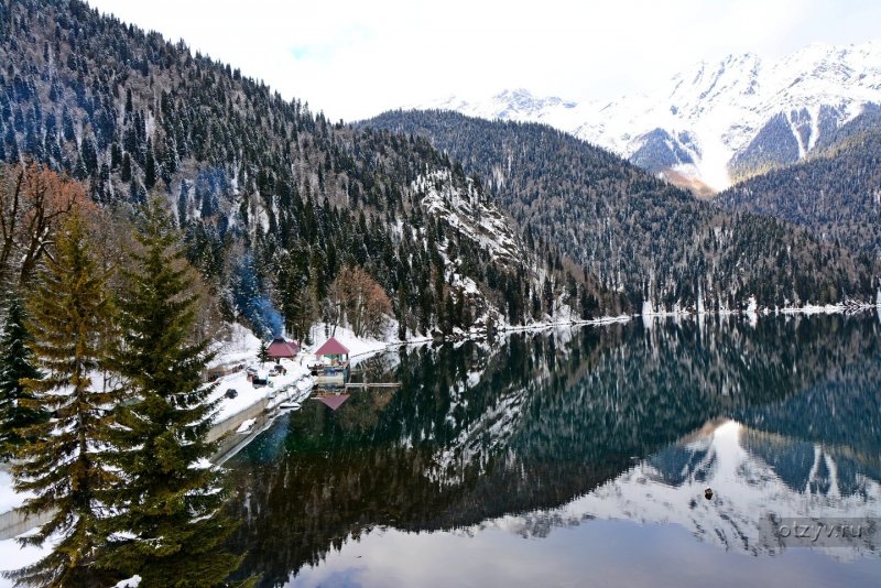 Озеро Рица Абхазия зима
