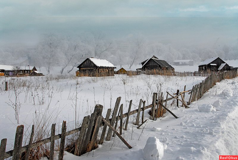 Костылёво деревня зима