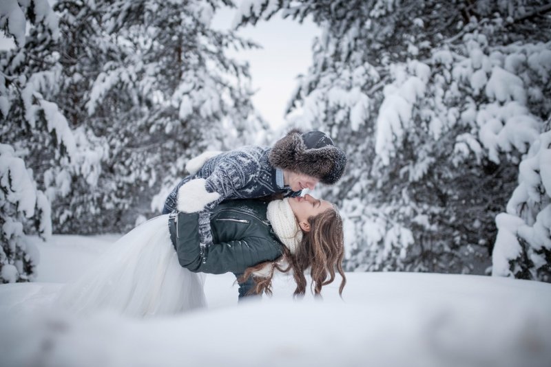 Влюбленные в снегу