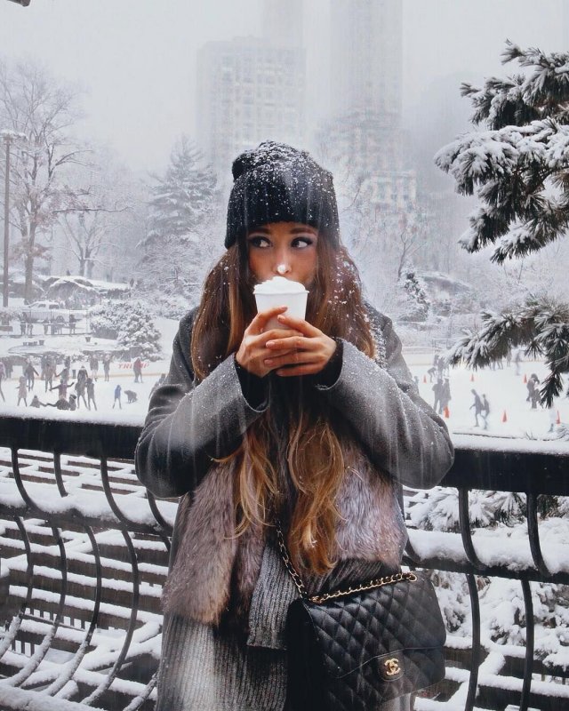 Кофе снег зима