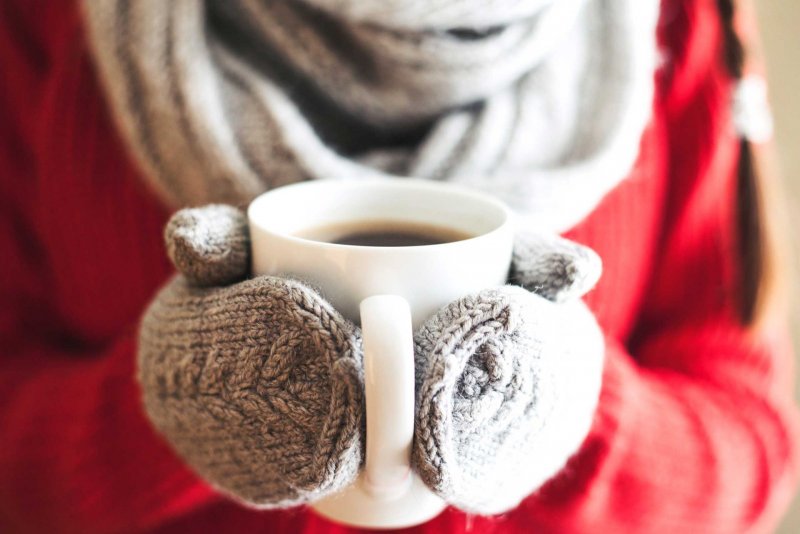 Утро кофе зима