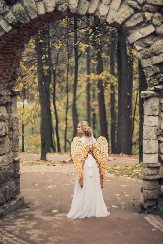 Осенняя фотосессия ангел Воронеж