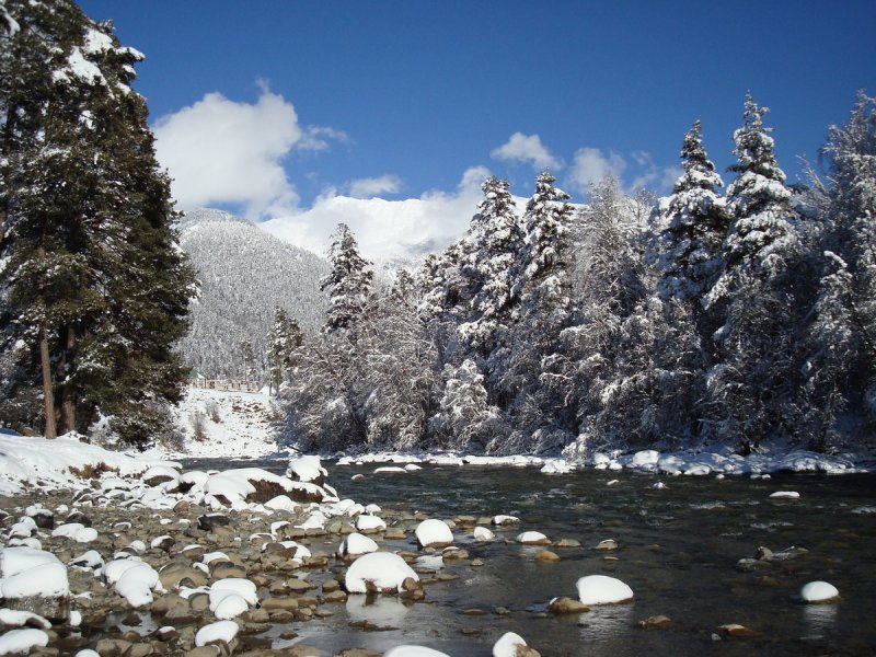 Архыз река зимой