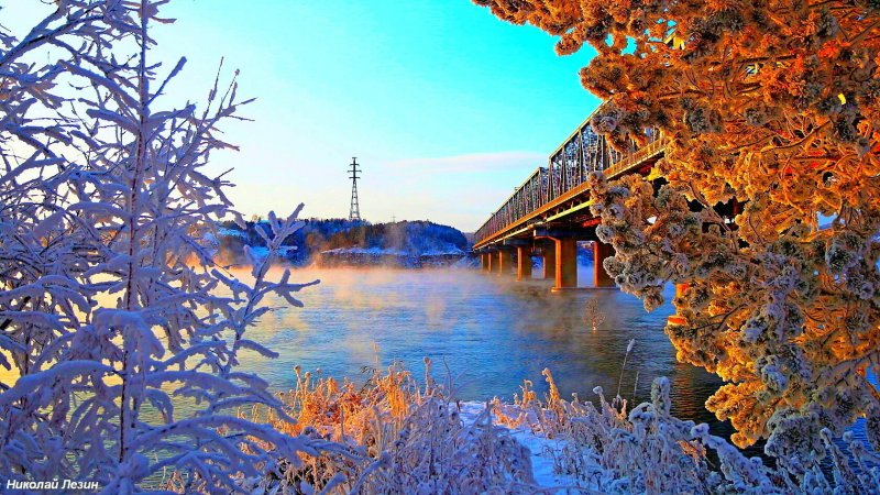 Железнодорожный мост Усть-Илимск