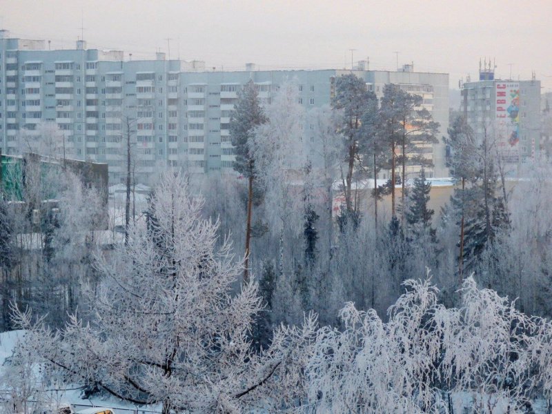 Город Усть Илимск зимой