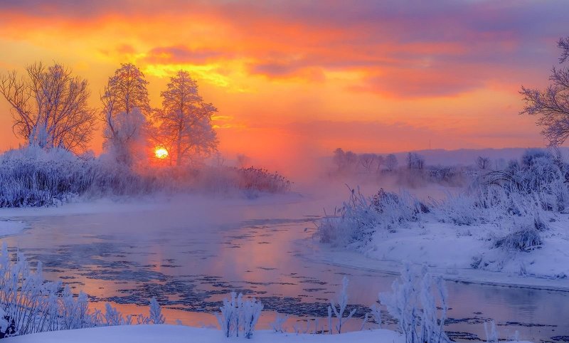 Зимний рассвет Божественная красота