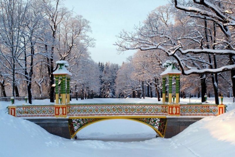 Пушкин Екатерининский парк зимой