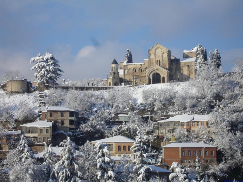 Грузия снежный Тбилиси