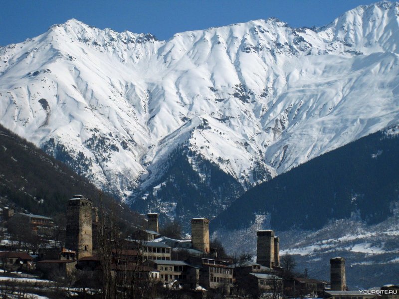 Грузия горы зима