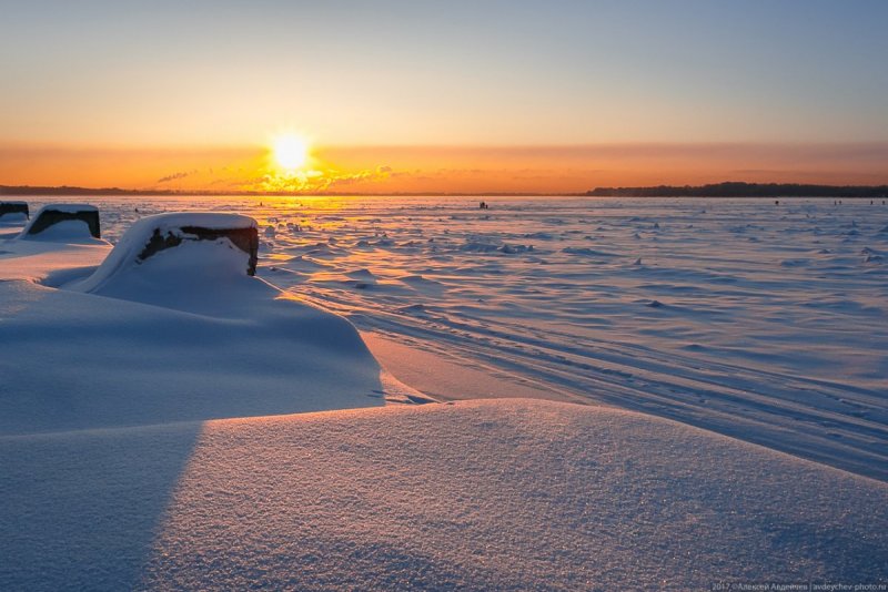 Самара Волга зимой