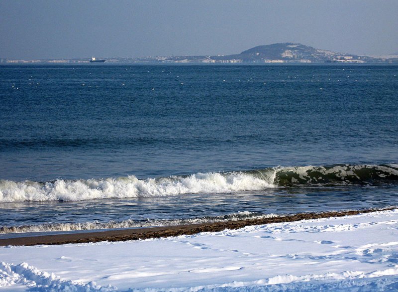 Море зимой Туапсе