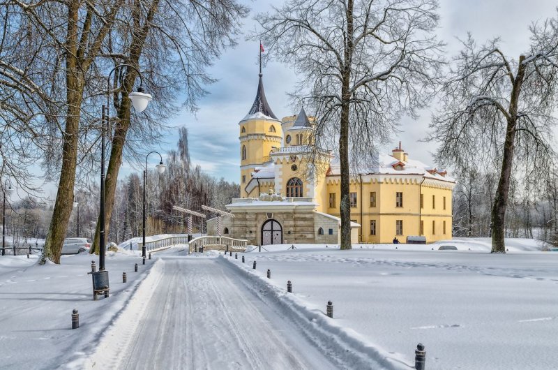 Крепость Мариенталь в Павловске зима