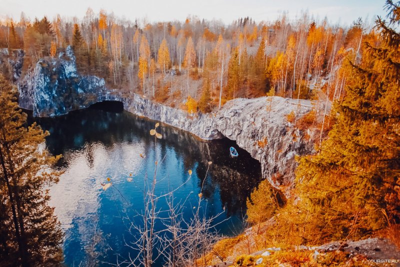 Рускеала горный парк осень