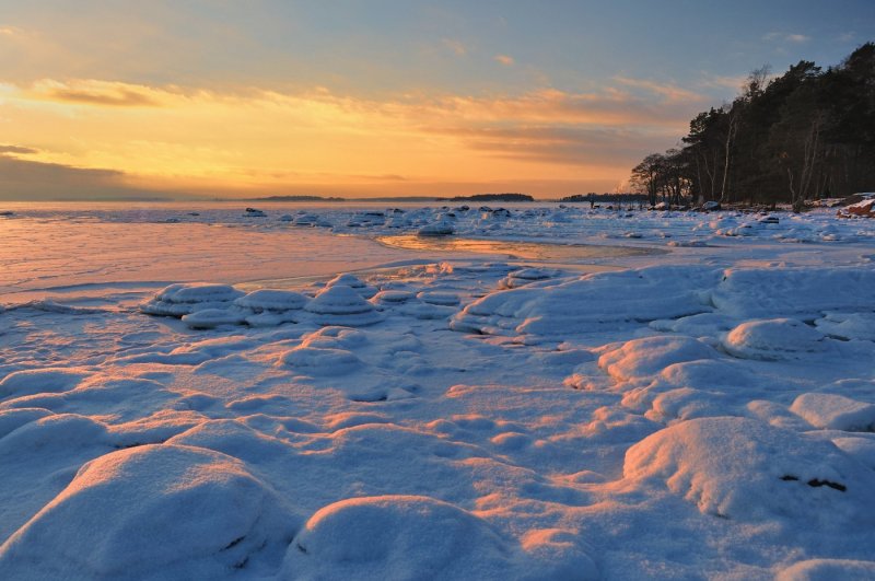 Финский залив зимой
