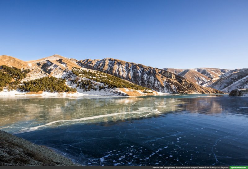 Озеро Кезеной-ам Чеченская Республика зима