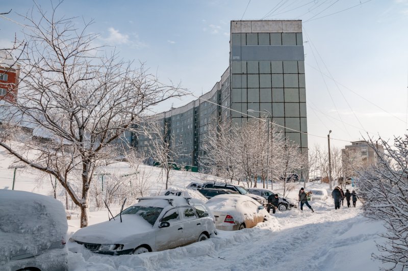 Город Владивосток зимой