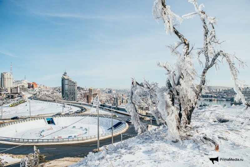 Ледяной шторм во Владивостоке