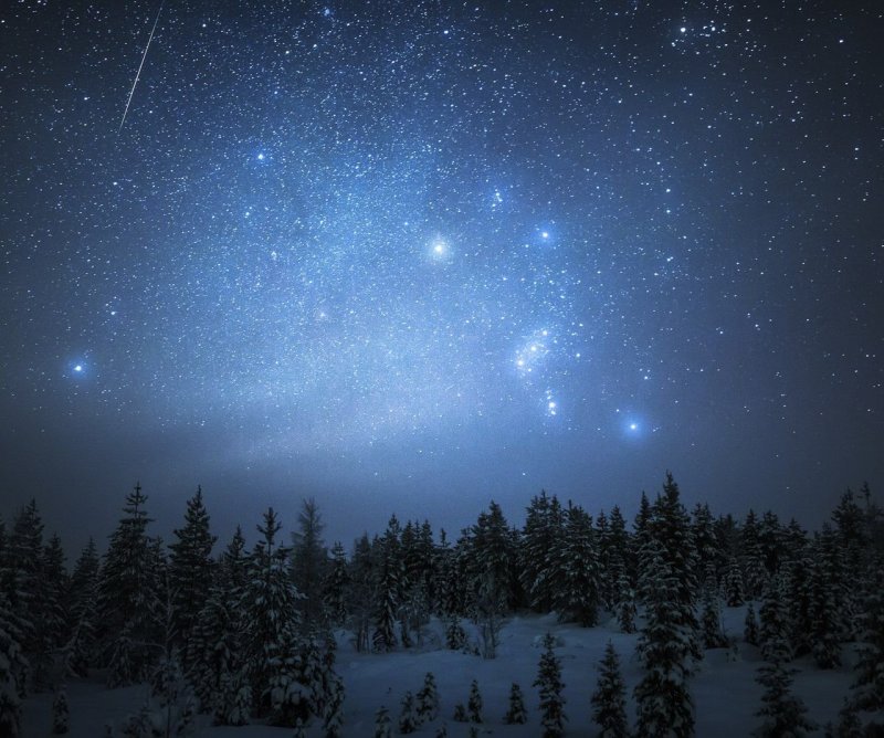 Звезды зимой на небе
