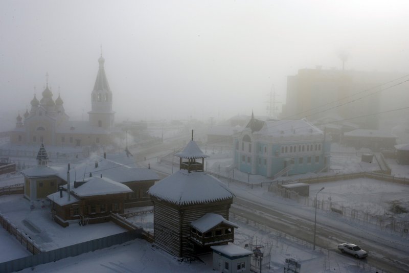 Морозные городские туманы в г Якутске