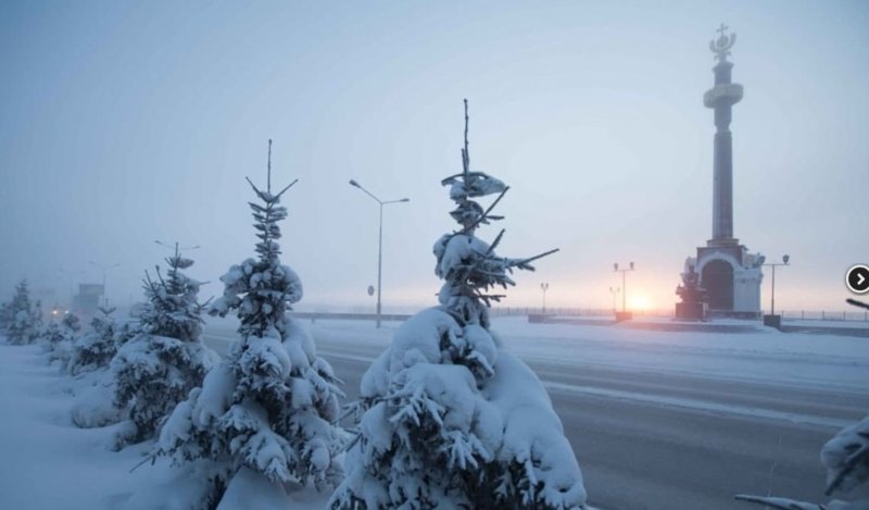 Город Якутск зимой