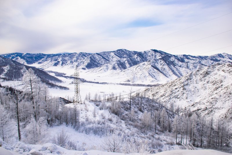 Чике-Таман перевал горный Алтай зима