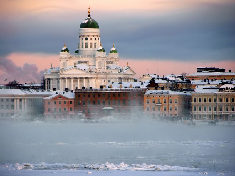 Хельсинки улицы зима