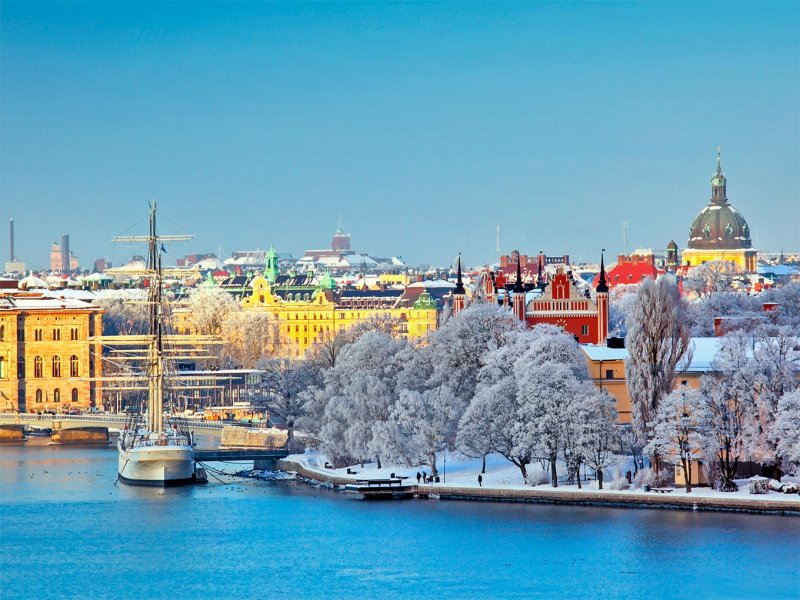 Финляндия Хельсинки зима