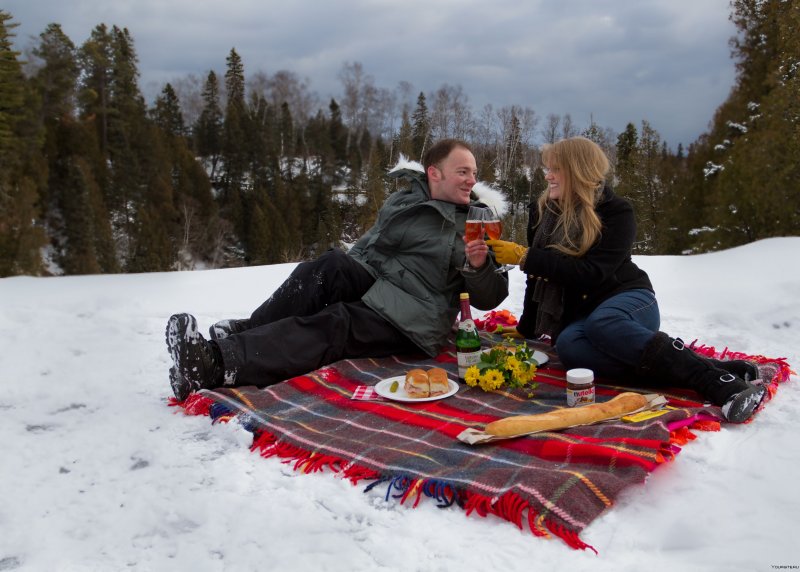 Зимний пикник в Финляндии