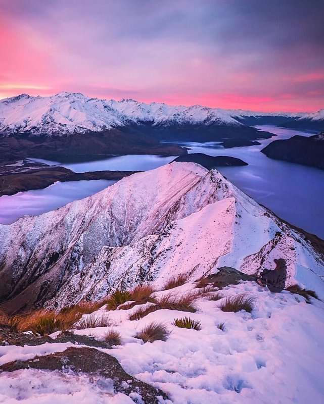 Новая Зеландия горы зима